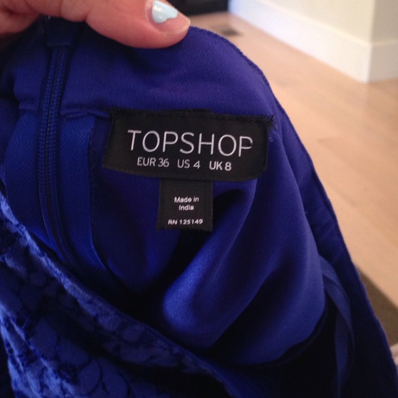 Lace Blue Skirt - Picture 2 of 3