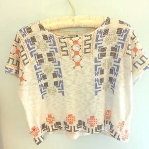 aztec patterned crop top