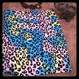 Leopard bodycon skirt