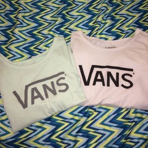 Vans Tshirts bundle (mint & white)