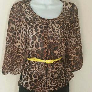 SALE!! Sheer Leopard Print Top