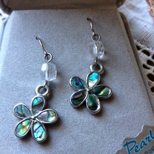 Hypoallergenic Abalone star drop earrings 🐳