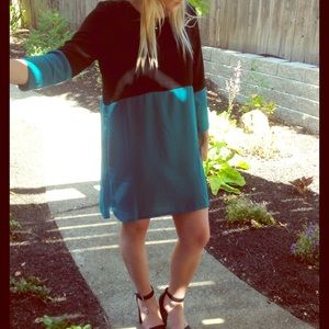 Color Blocked Shift Dress