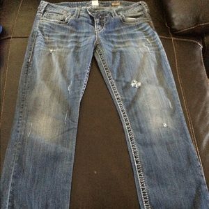 Silver Jean Capris