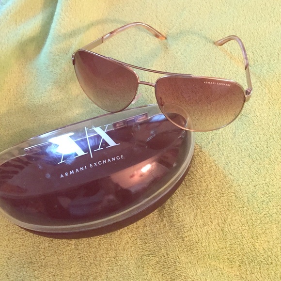 Armani Exchange Gold sunglasses