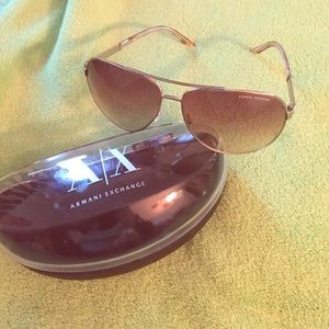Armani Exchange Gold sunglasses