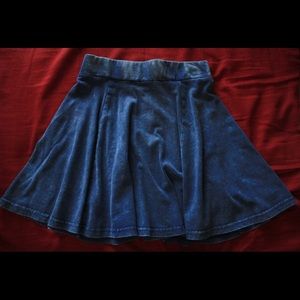 Acid wash blue mini skirt from H&M.