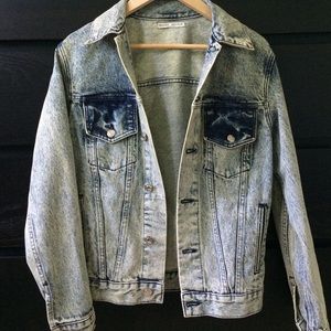 Brandy Melville Acid Wash Boyfriend Denim Jacket