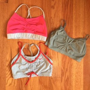 3 small/medium sports bras