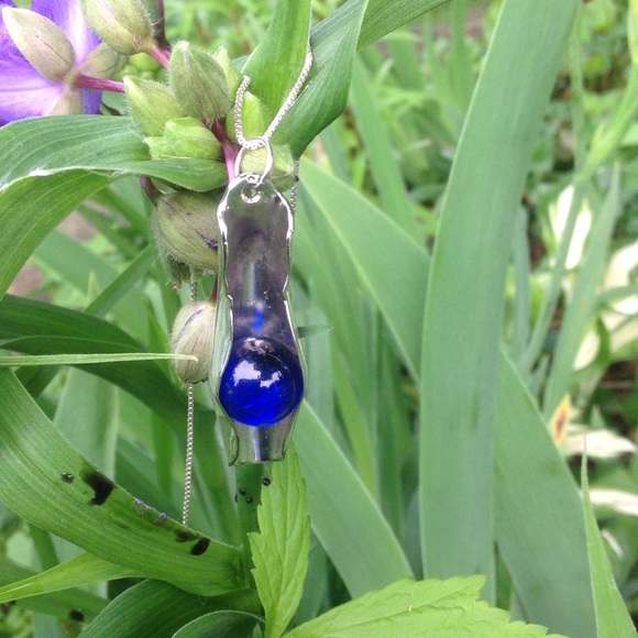 Blue marble encased in a vintage spoon - Picture 3 of 4