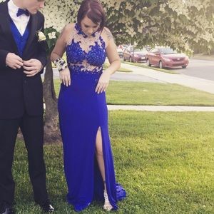 Royal blue prom dress