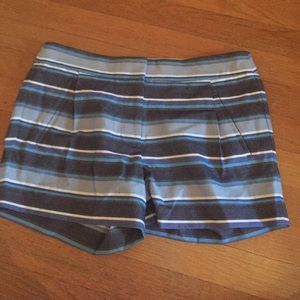 J.Crew blue striped shorts.