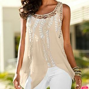 Venus Crochet Tank NWOT