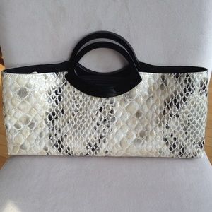 Super chic Faux Snakeskin Clutch bag