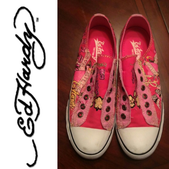 Ed Hardy slip on sneakers