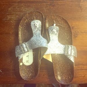 R A M Silver Sandals