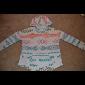 tribal print hoodie