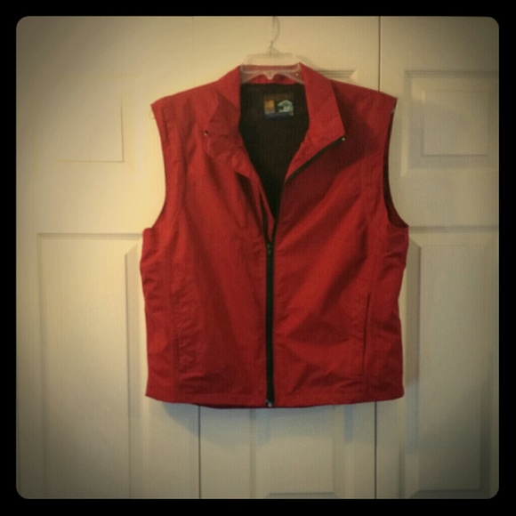 Red Microfiber Golf Vest