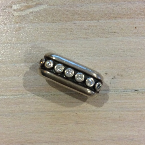 Auth. Two (2) Pandora double diva clasp 790855CZ