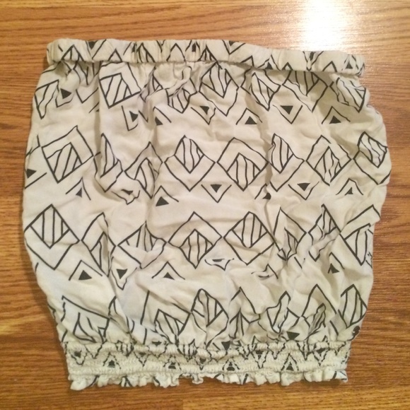 Strapless Abstract Top From PacSun