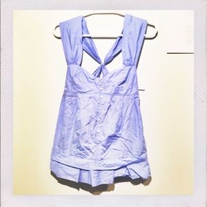 Sexy stretch cotton halter, lots of details. NWOT.