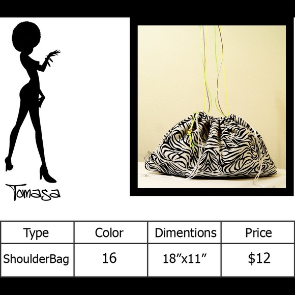 Handmade Zebra Bag - Picture 2 of 2