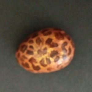 Hand-painted Leopard Pebble