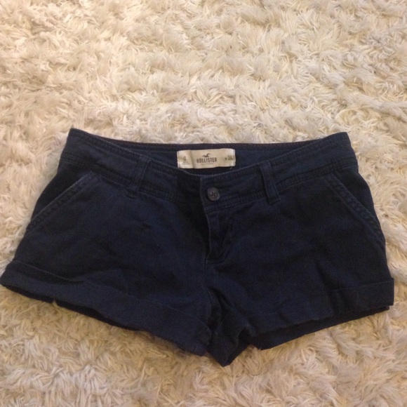 Navy blue twill shorts