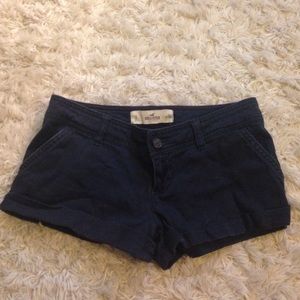 Navy blue twill shorts