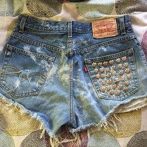 High waisted Levi's shorts