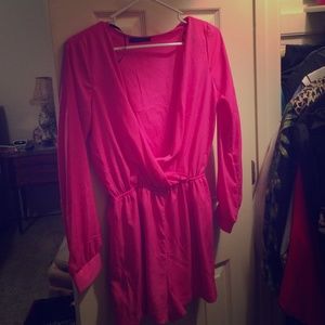 Hot pink romper!