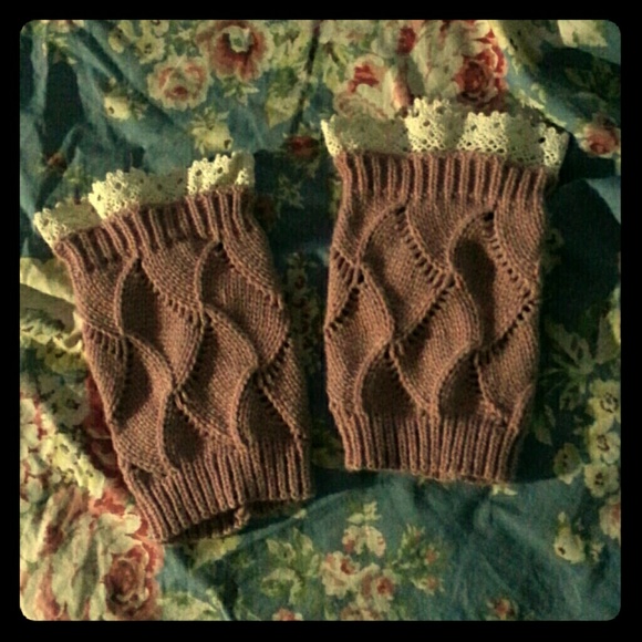 Never Worn! Pink Crochet Boot Sleeve Cuffs