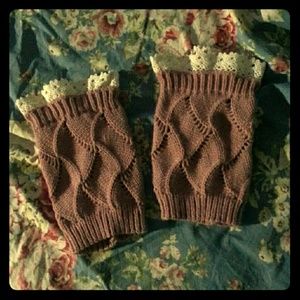 Never Worn! Pink Crochet Boot Sleeve Cuffs