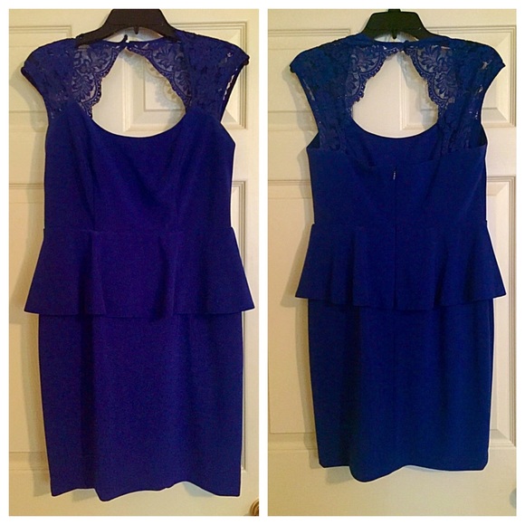 Lace peplum dress