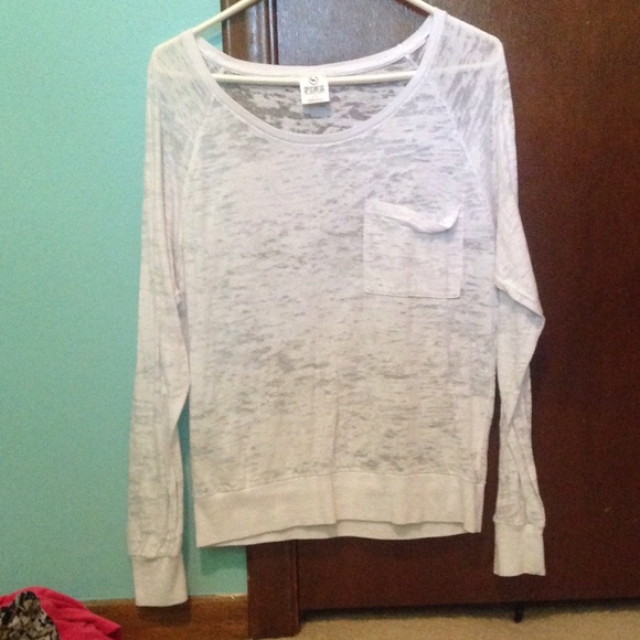 Long sleeve cotton shirt from PINK©