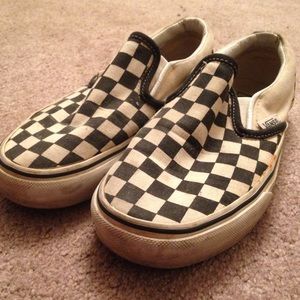 Black & white checkered vans