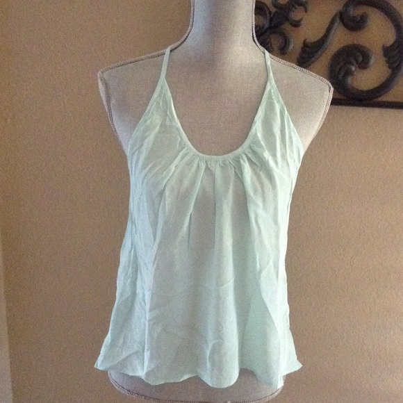 SOLD. Mint  green silky blouse