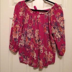 Lauren Conrad floral blouse