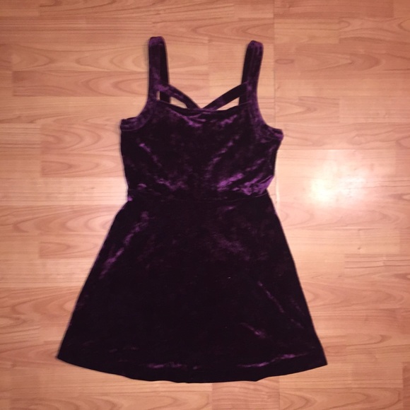 Red velvet skater dress