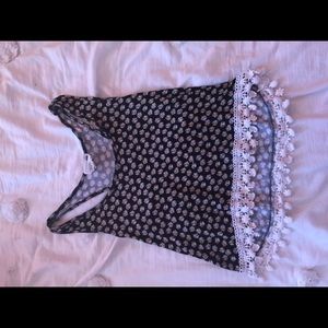 Sunflower lace crop top