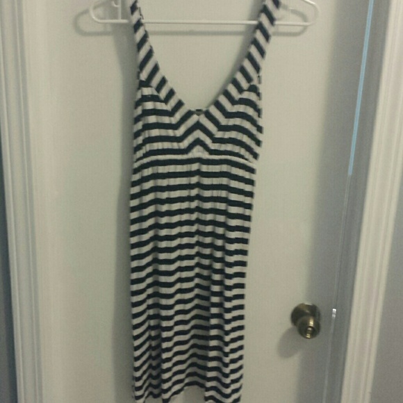 Guess navy/white stripe dress
