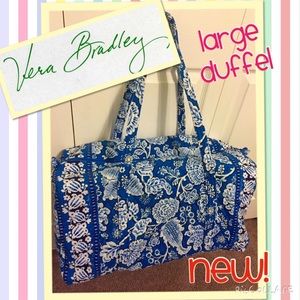 💥SOLD💥 Vera Bradley Large Duffel Blue Lagoon