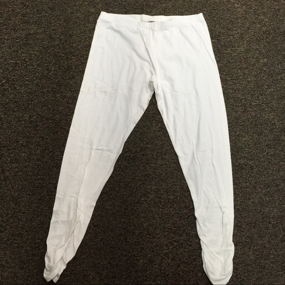 White knit leggings