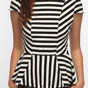 Black and white striped top