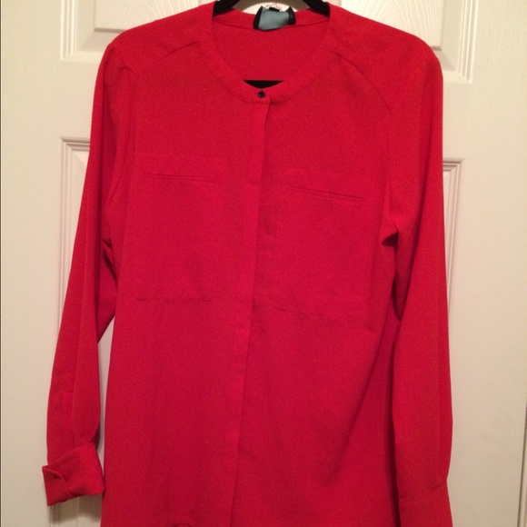 Cute Red blouse- button up