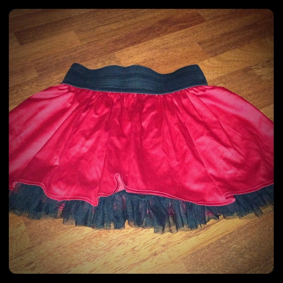 Red and black skirt