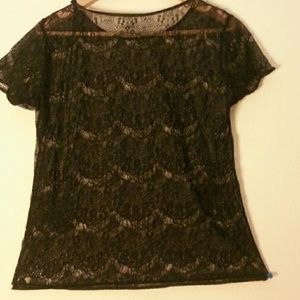 Super cute black lace shirt