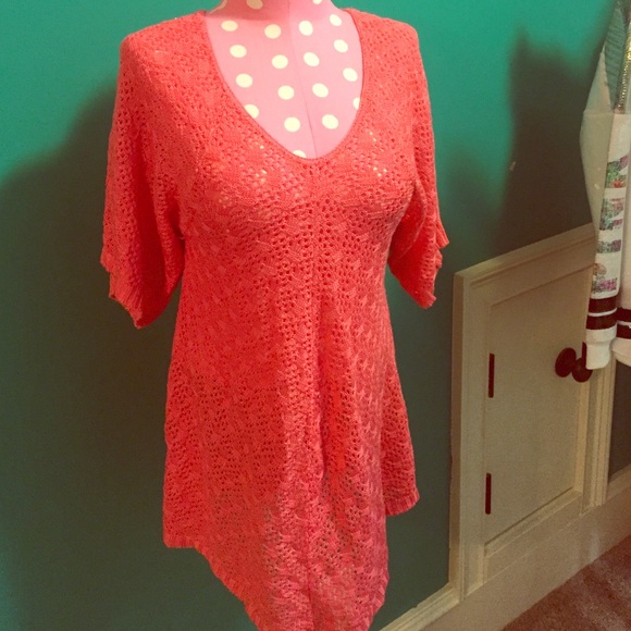Summer Cute Pink Knit Cover-Up! Size S/CH