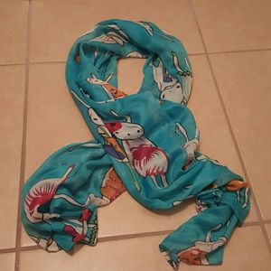 Miss bunny maxi scarf in blue