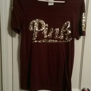 VS pink Bling maroon shirt